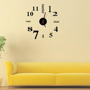3D Wall Decal Decorative Clock