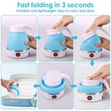 Mini Folding  Electric Kettle Portable Leakproof Silicone 600ml 600W