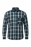 Classic Green & White Checkered Cotton Shirt