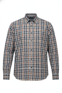 Rust & Black Premium Checkered Shirt