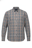 Rust & Black Premium Checkered Shirt