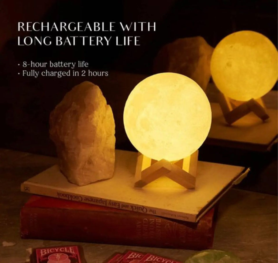 Trending Chargeable LED Moon Light Lamp With Stand – SB FIT