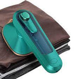 Mini Steam Iron with comfortable handle and green color